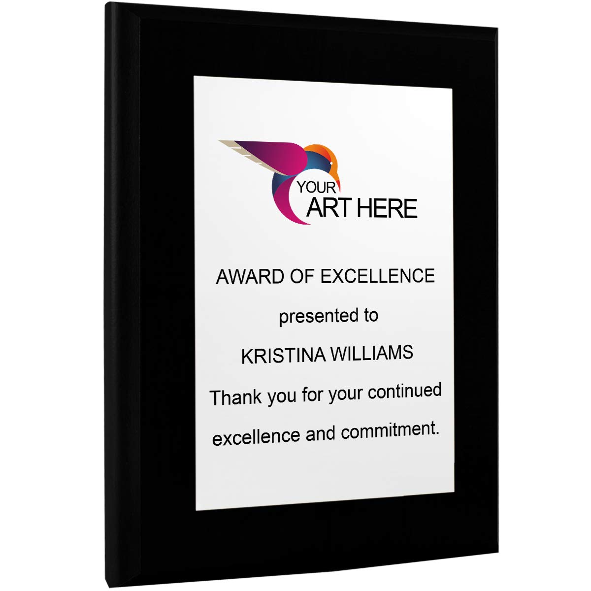 PlaqueMaker Custom Aluminum Metal Award Plaque