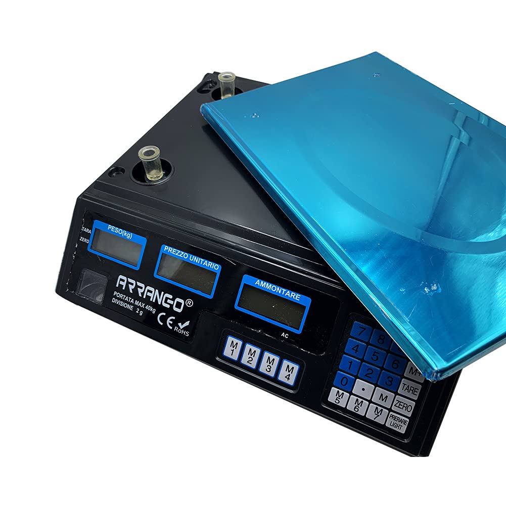 Bilancia Elettronica Digitale Professionale 5g-40kg Acciaio Inox