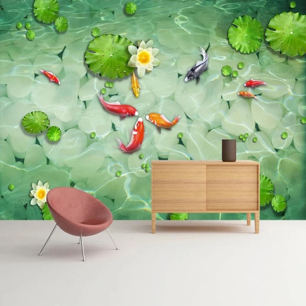 Papier peint photo 3D pour masquer un mur terne et sublimer votre salon