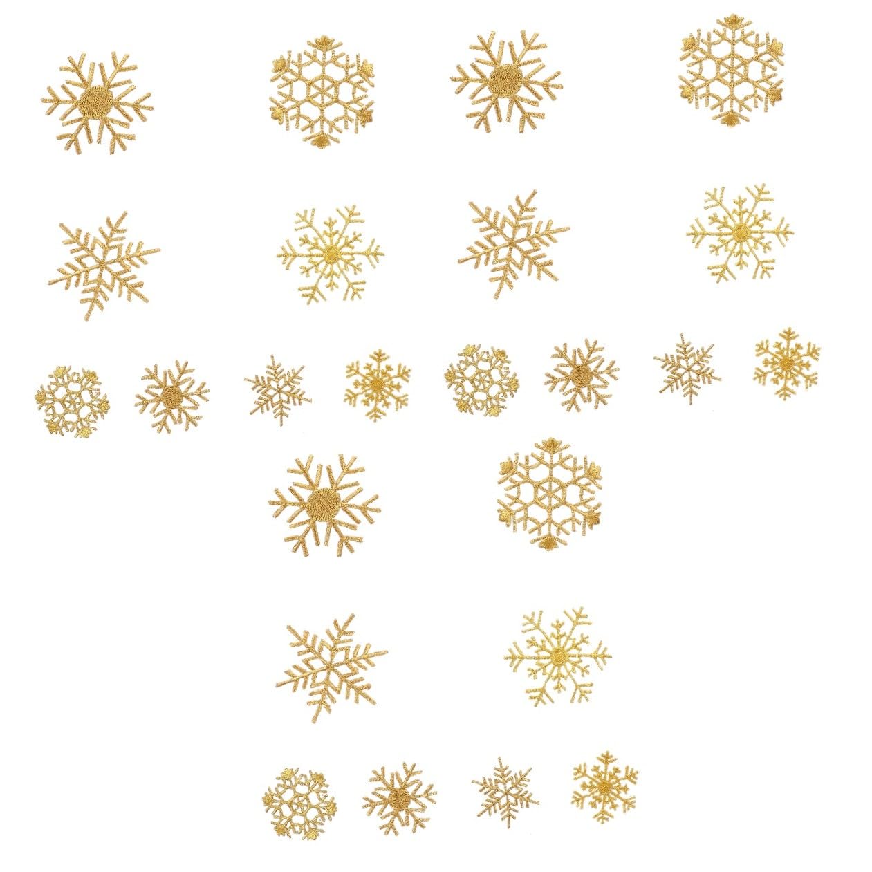 SHINEOFI Lot De 3 Patchs Décoratifs En Forme De Flocon De Neige Pour Vêtements Patchs Décoratifs En Tissu Pour Noël 8 Pièces X 3