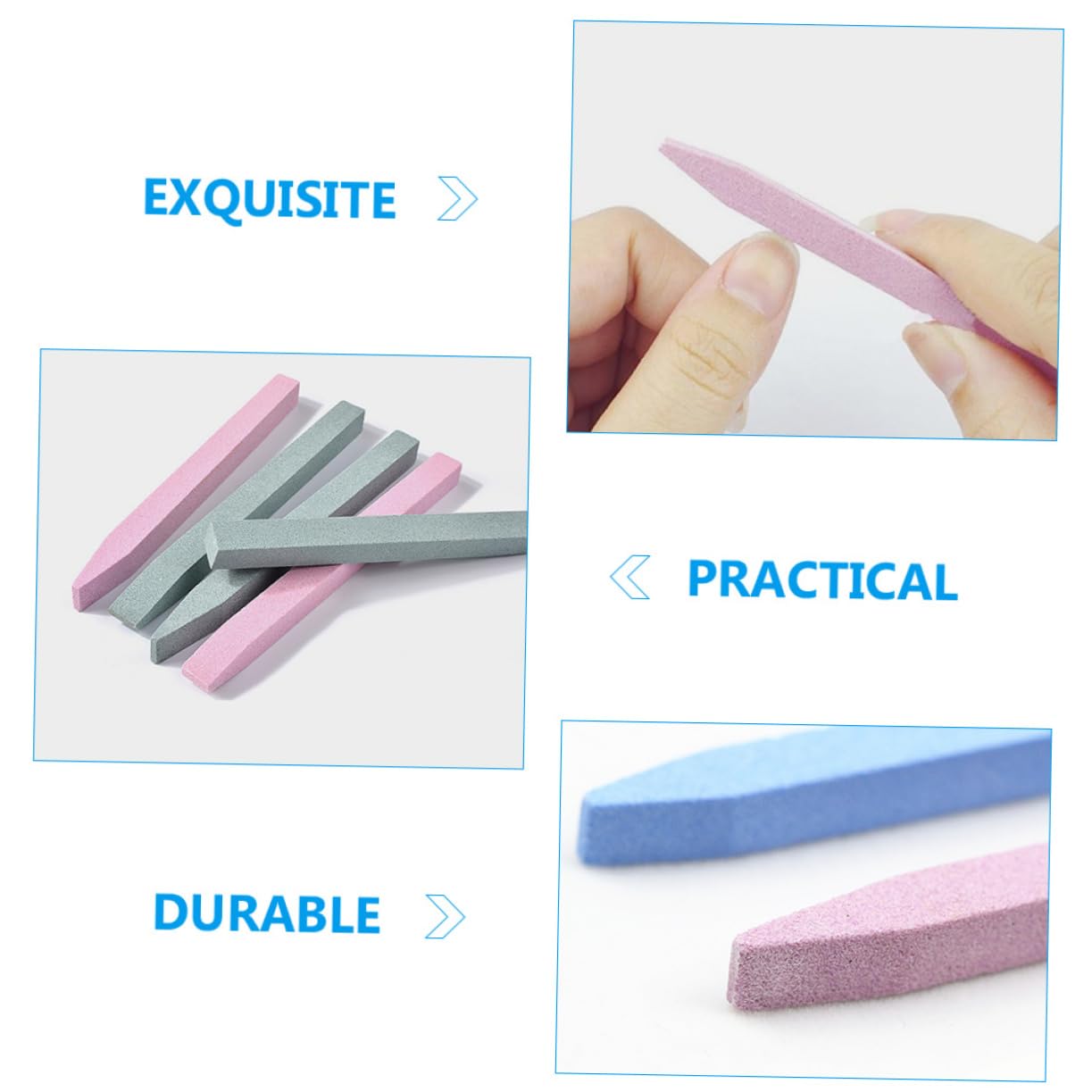 Piedra para Uñas para Manicura y Pedicura, 30 Piezas | Superficie , Resistente al Desgaste, Uso Multiusos, para Uñas Naturales y Postizas