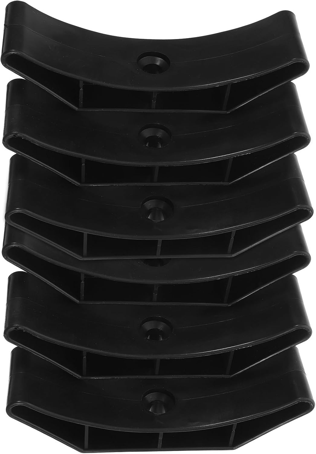 6pcs Plastic Dumbbell Rack Floor Stand Pp Black for Gym Storage