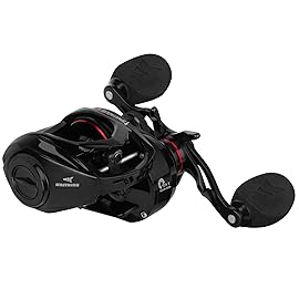 KastKing Spartacus II Baitcasting Fishing Reel, 6oz Ultralight, Super Smooth with 17.6 LB Carbon Fiber Drag, 7.2:1 Gear Ratio, 39mm Palm Perfect Lower Profile Design,Black Rhino,Left Handed
