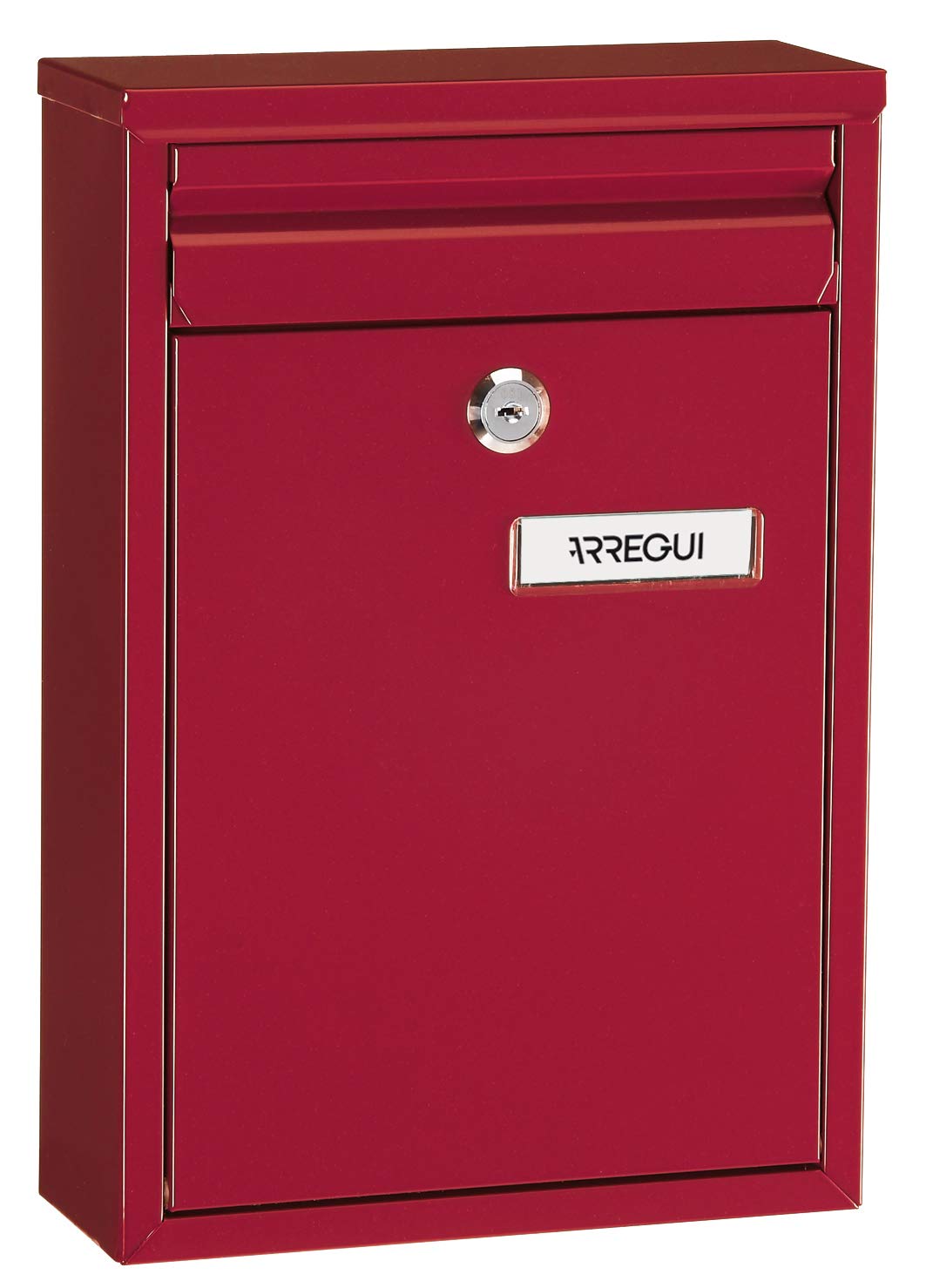 Arregui Zaguan Zaguán E5756 Exterior Steel Size Small Wall Mailbox | Letter Box with Back Mouth | Rain Proof | Easy to Install | Red, Tamaño S (Correo DIN A5) -32 x 22 x 8 cm