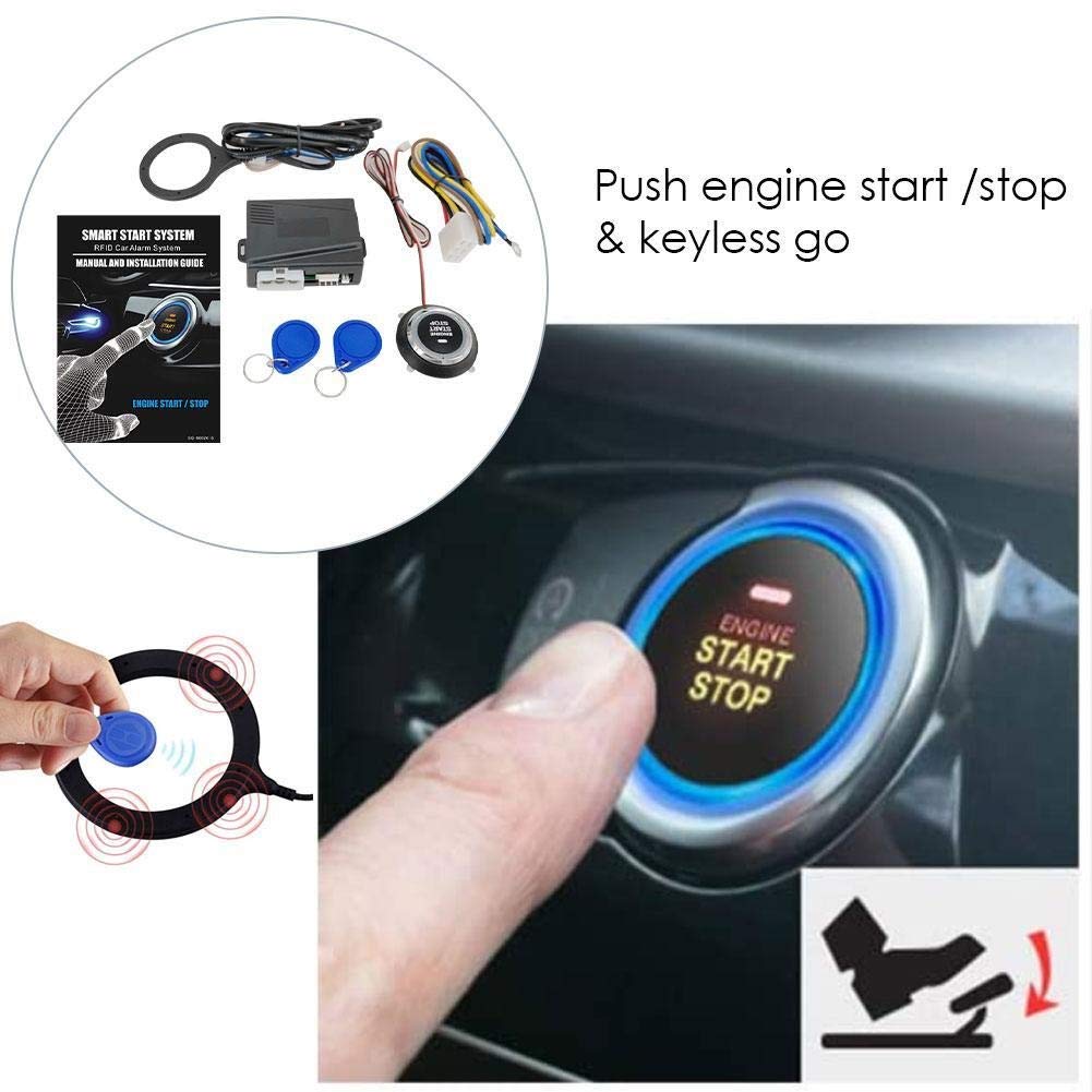 Alarma Coche SERVICIO DE PARTE DE PARTE DE PARTE DEL COCHE SISTEMA DE ENTRADA DE INICIO DE INICIO DE INICIO INICIO DE PARADA PULSAR PARA INICIAR EL MOTOR AUTOMOTE AUTOMOTE BOTÓN DE IGINICIÓN PARA EL C
