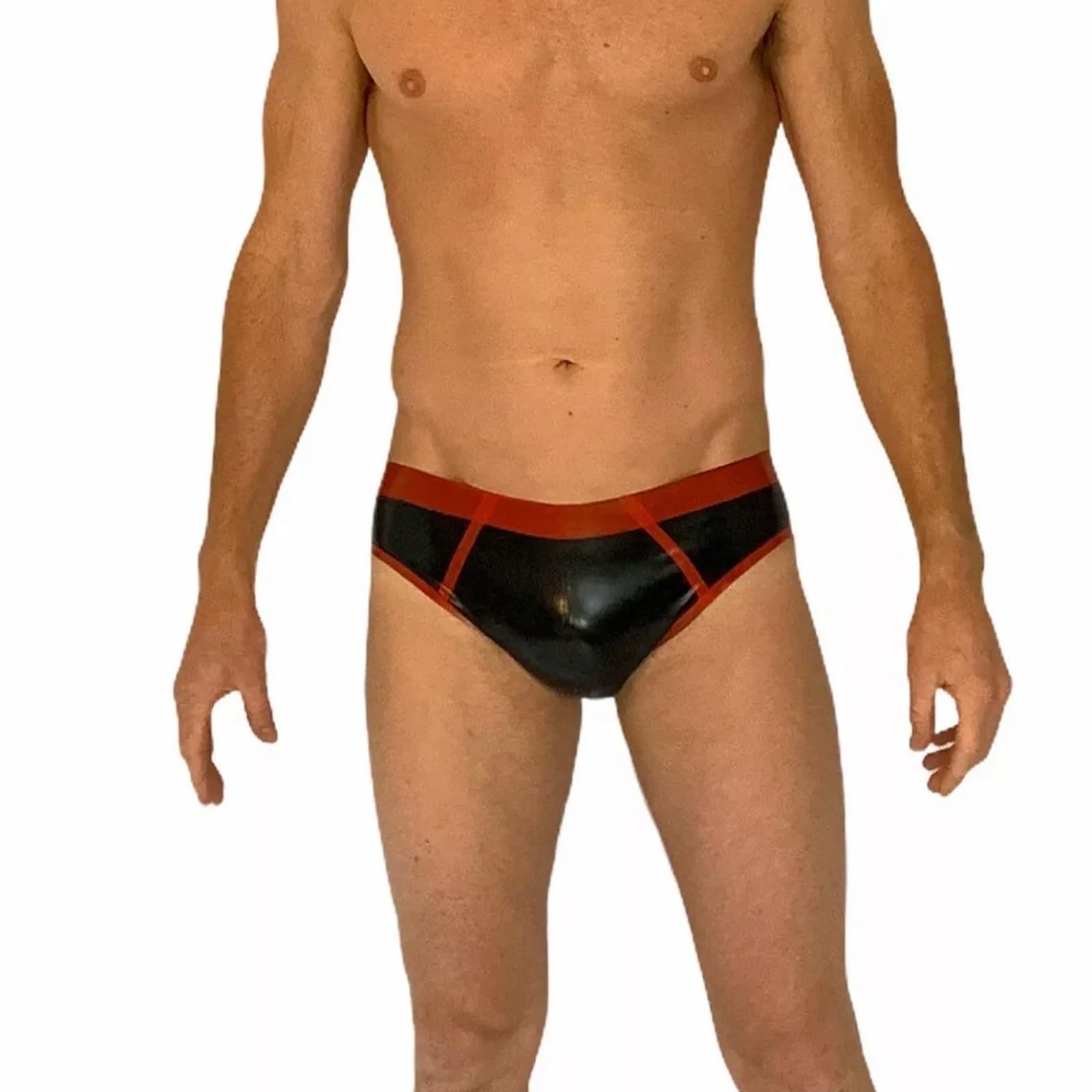 Calzoncillos de Látex de Moda para Hombres,Pantalones Cortos de Caucho Natural para Hombres,Bragas de Látex para Hombres,Disfraz de Cosplay Ropa de Fiesta y Club