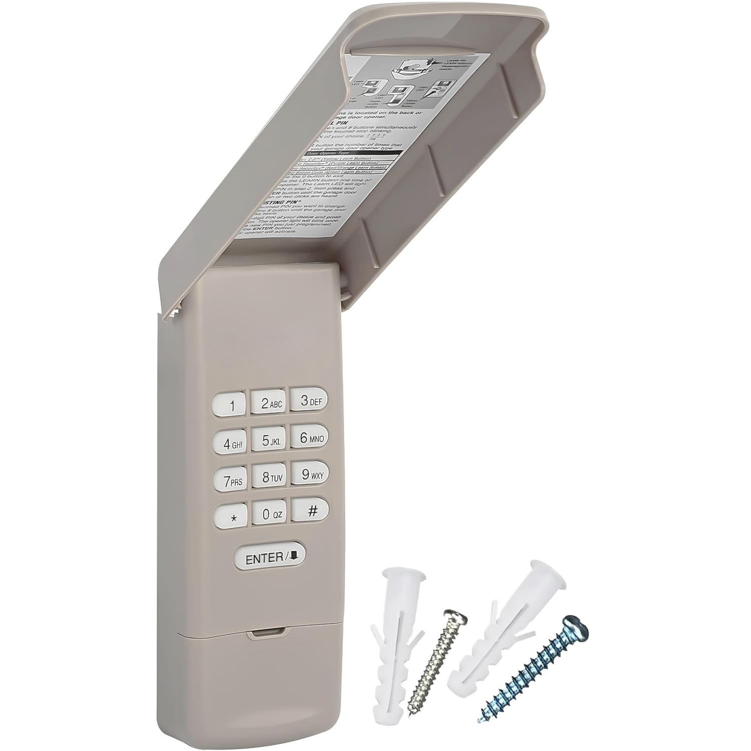 Garage Door Opener Keypad Compatible with Chamberlain LiftMaster Craftsman Garage Door Openers, Replaces 877MAX 878MAX G940EV-P2 66LM 377LM 977LM 877LM, Wireless Keyless Entry Outside Keypad Universal