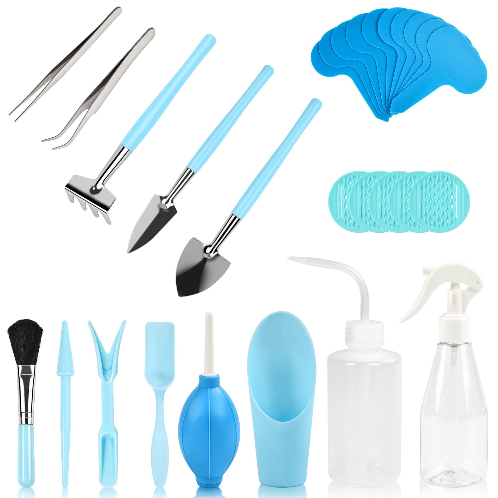 28-teiliges Gartenwerkzeug Set - Mini Pflanzen Werkzeuge Mit Faltbarer Umtopfmatte