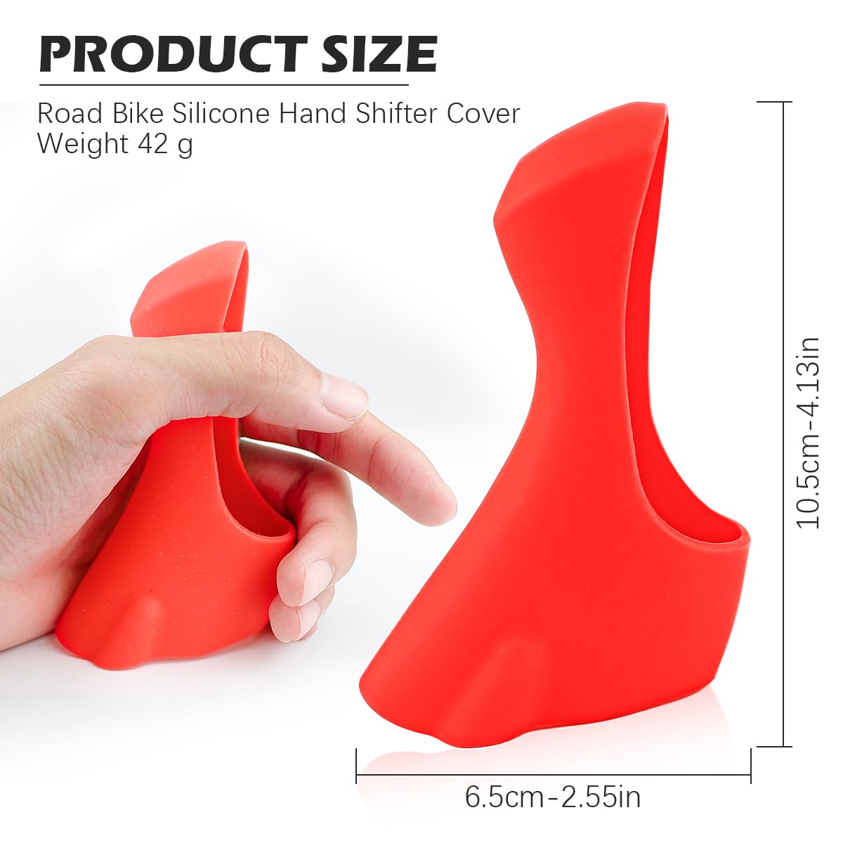 INACMWIH Housses De Leviers De Frein Et Vitesse Pour Vélo - Silicone Antidérapant, Compatible 4700 5800 6800 - Noir Mat