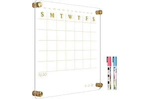 Premium Clear Acrylic Dry Erase Calendar