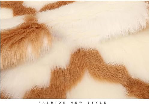 Miniatura 3 de GIBZ Alfombra circular de dos retazos de color, peluda, súper suave, antideslizante, esponjosa, cálida alfombra para pasillo, lavable a máquina, FAW