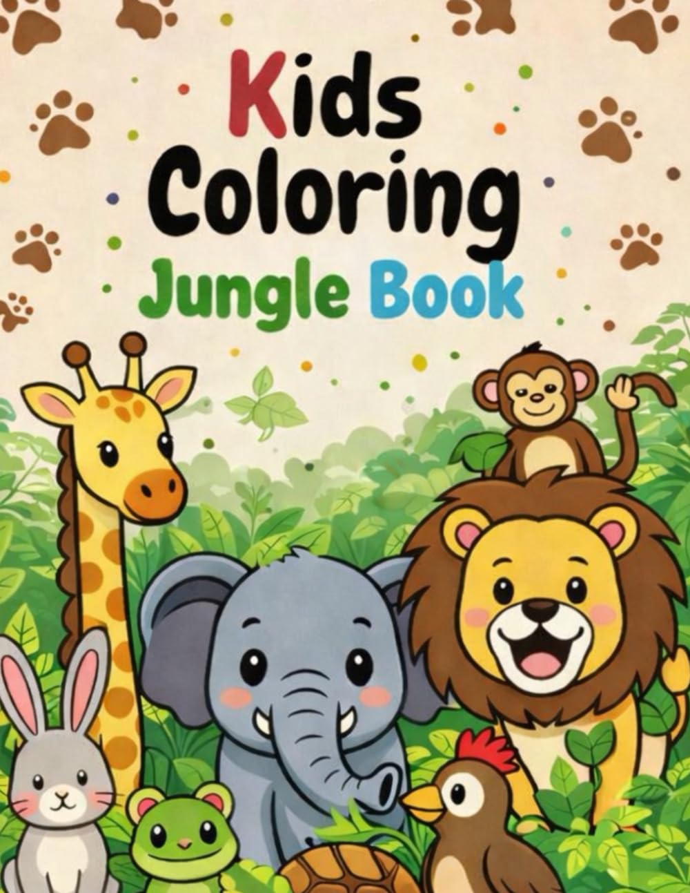 Kids Coloring - Jungle Book: Fun & Easy Animal Designs for Boys and Girls Ages 3–8 | Cute Farm, Jungle & Ocean Animals