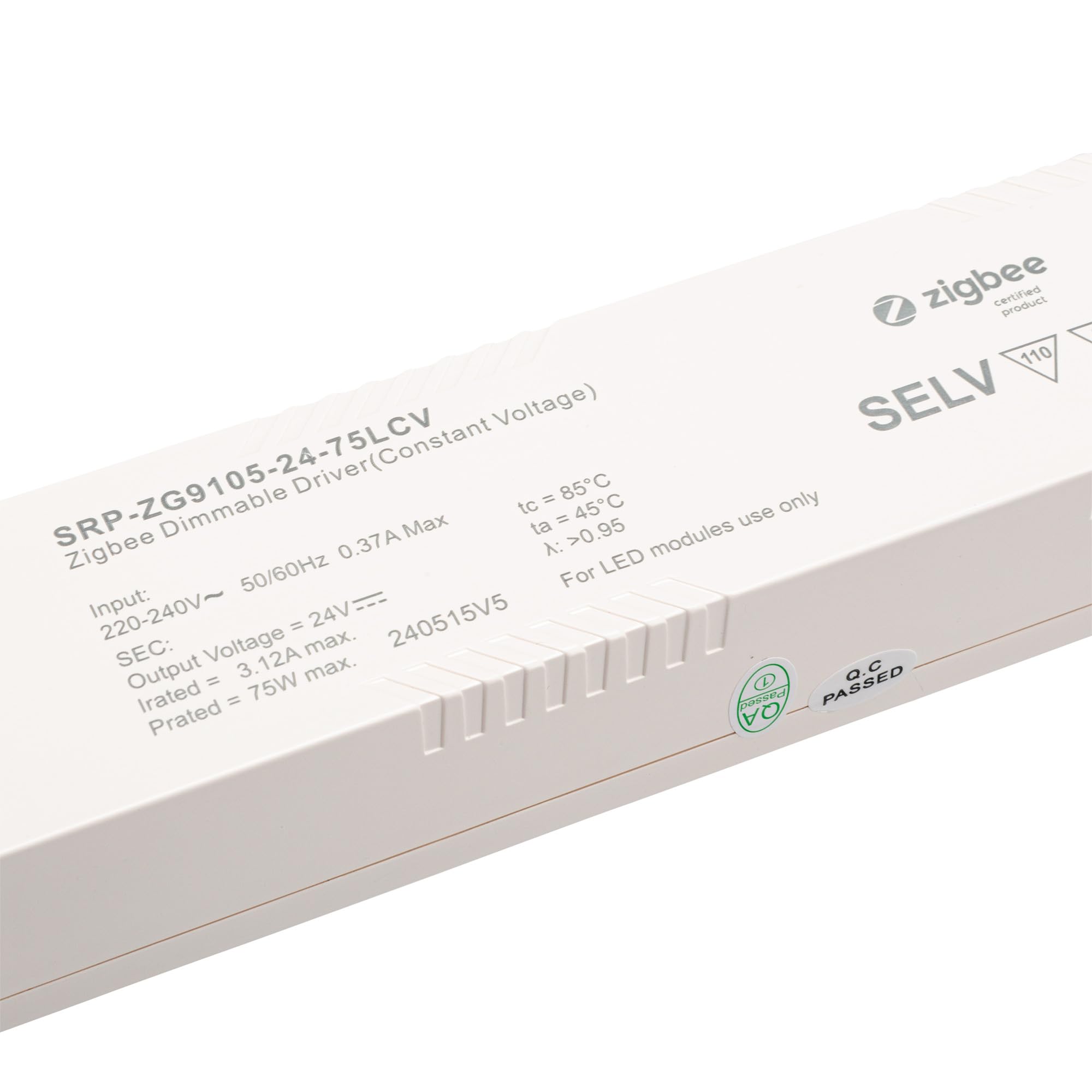 CONNEX 75W 24V ZigBee Constant Voltage LED Dimmbar Driver SRP-ZG9105-24-75LCV