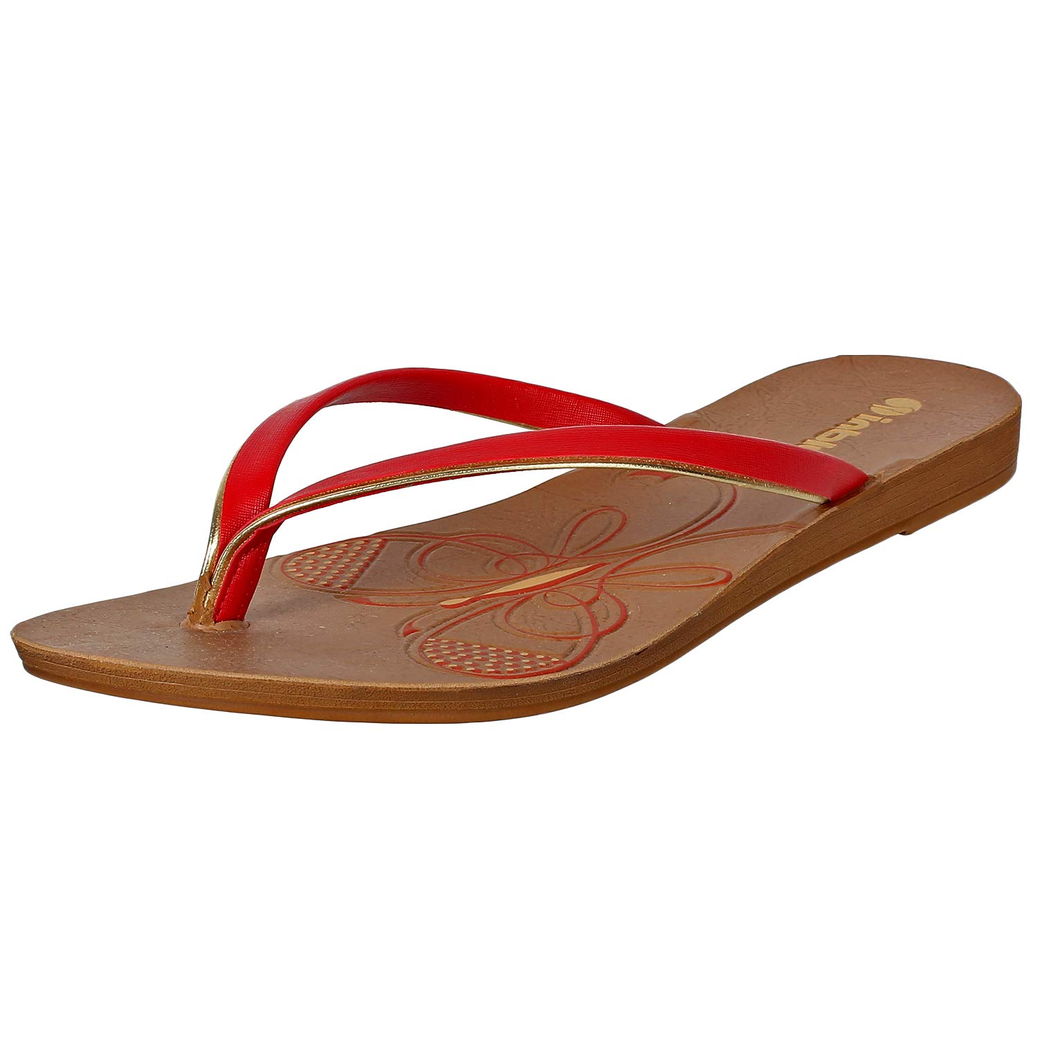 inblu Stylish Fashion Sandal/Slipper for Women | Comfortable | Lightweight | Anti Skid | Casual Office Footwear (IR20_RED_37) (B0B84VZSSV) Amazon Price History, Amazon Price Tracker