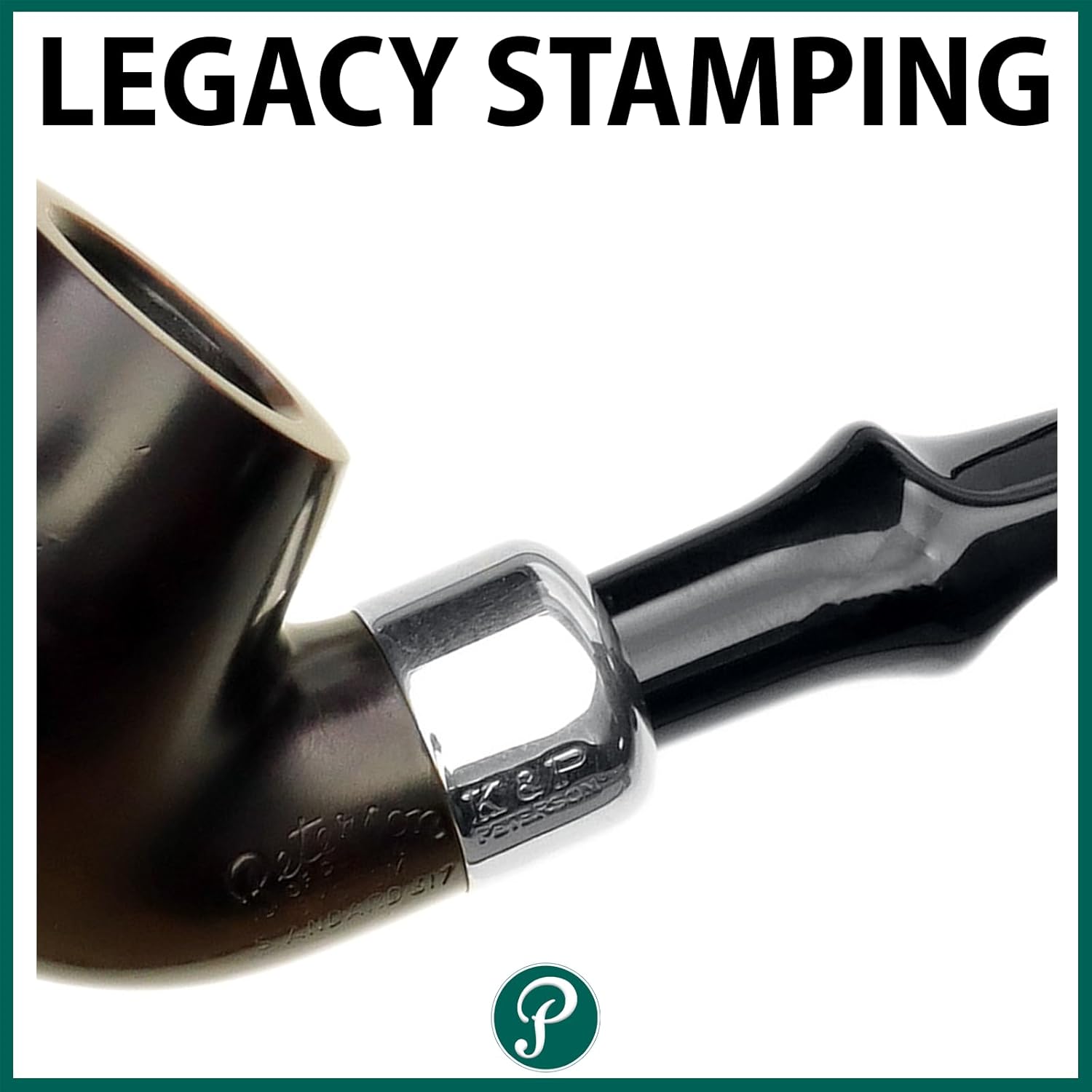 Peterson Pipes System Series Handmade in Ireland Mediterranean Briar Wood Pipe - Vintage Design, Heritage Finish, Standard P-Lip, 3mm (317 Bent Billiard)