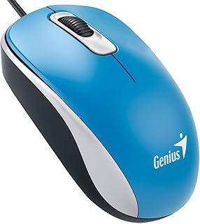 Genius DX-110 USB Optical 1000DPI Ambidextrous Blue – Mouse (USB, Office, Pressed Buttons, Wheel, Optical, 1000 dpi)