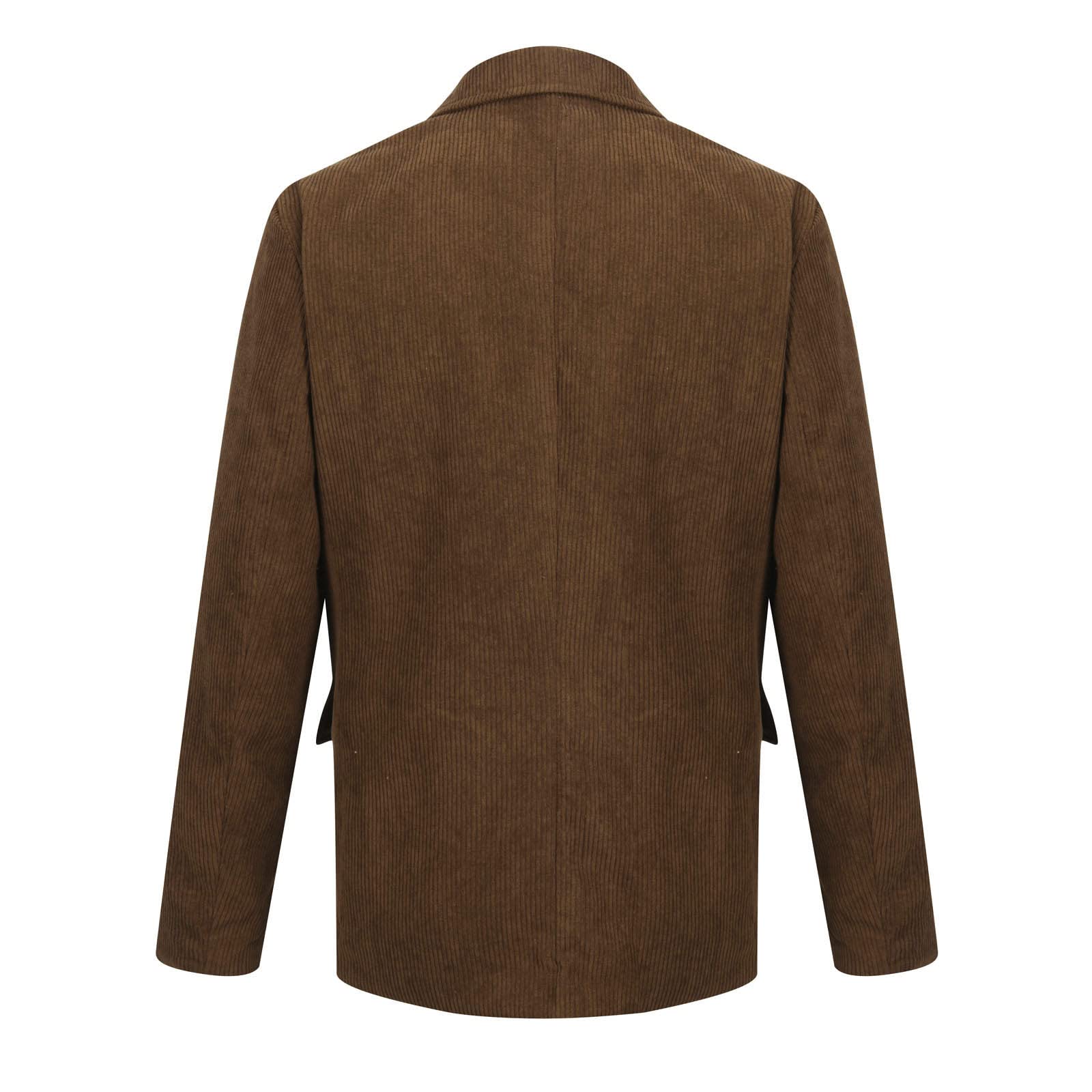 Herren Cord Sakko Blazer Lange Ärmel Revers Cord Blazer Slim Fit Modern Klassisch Anzug Jacke Einreihig Jacke Anzugjacke Casual Mantel