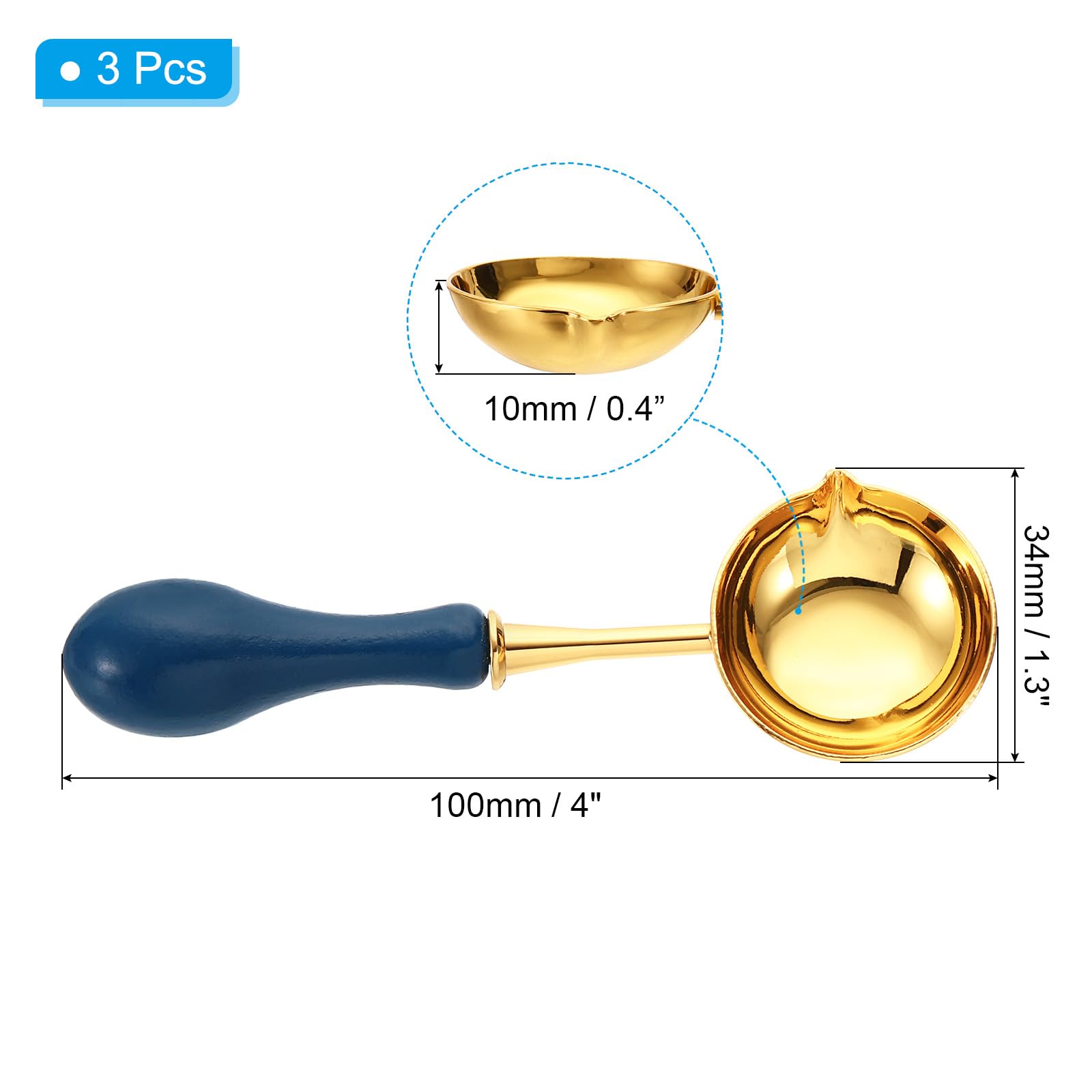 PATIKIL 4" Wax Seal Spoon - Image 2