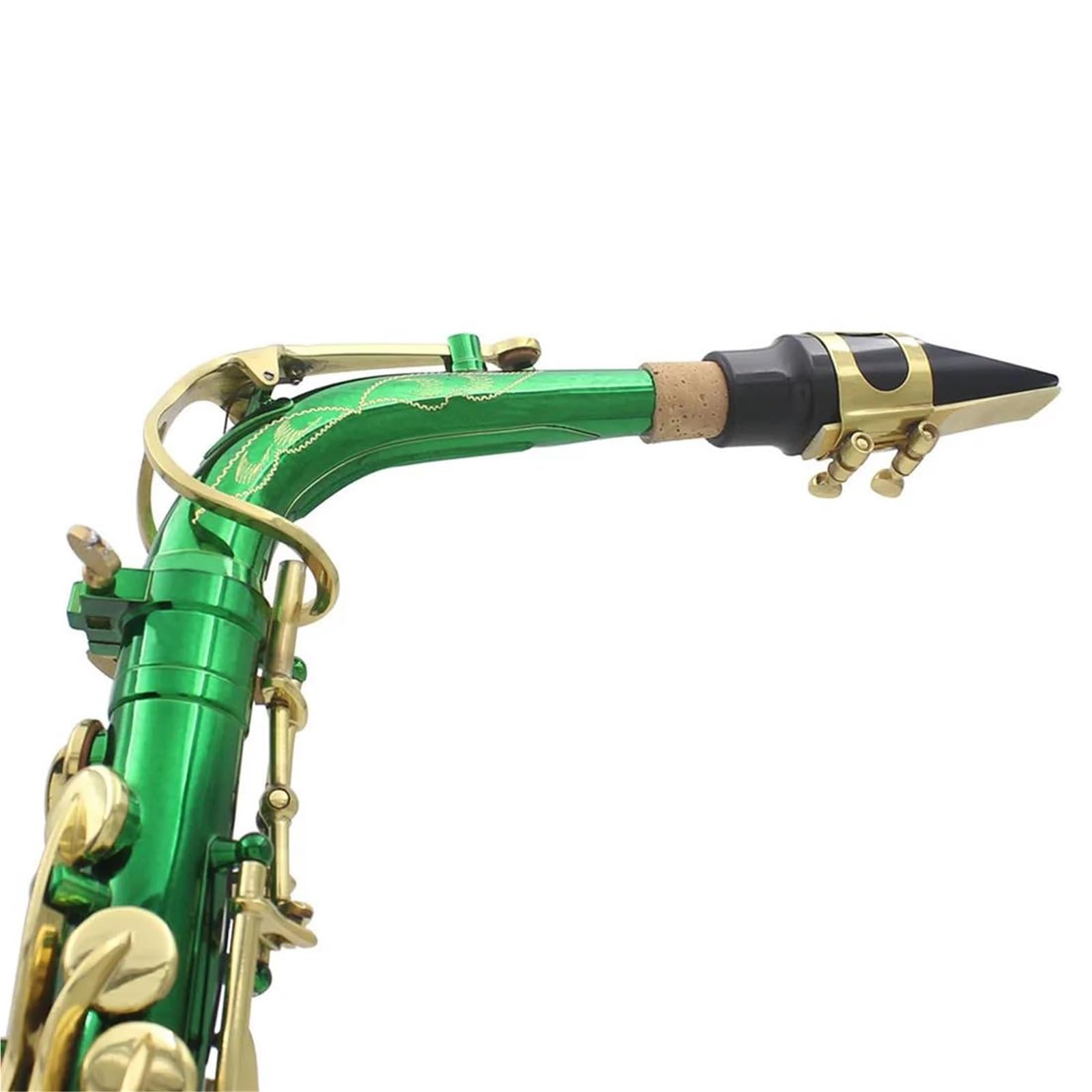 Juego De Saxofón Alto Verde En Mib Con Caja Y Accesorios Saxofón(Saxophone set 1)