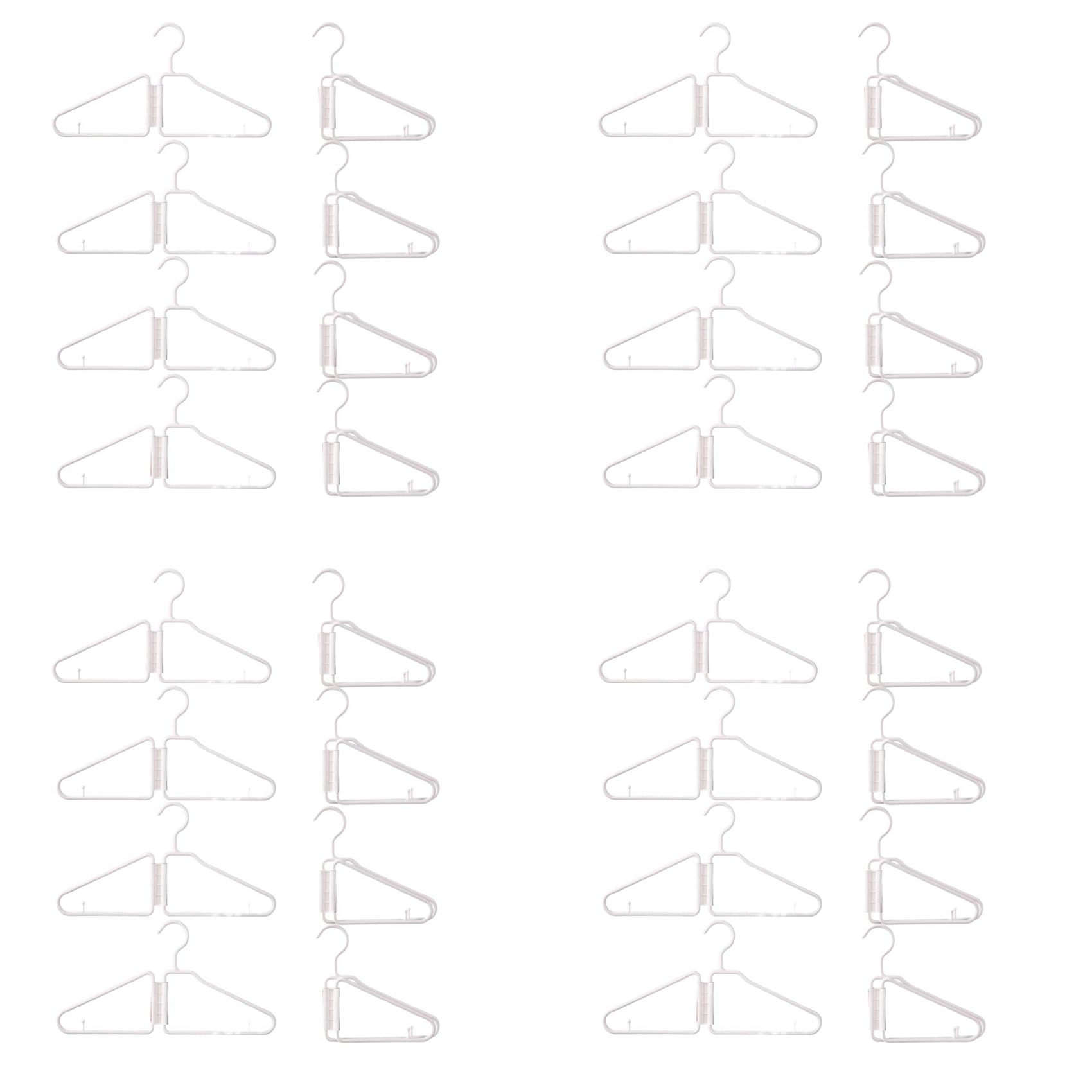 Cintres Pliables Plastique 32 Pièces, Compact et Portable Voyage