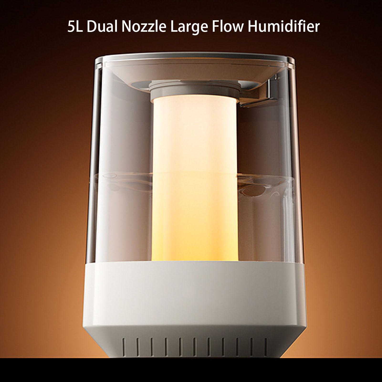 Cosiki Dual Nozzle Humidifier 5L Portable Design | Funzionamento silenzioso, alimentazione USB, grande capacità, adatto a casa, ufficio, viaggi