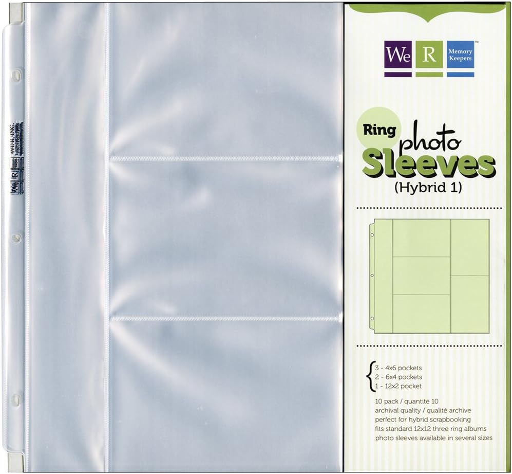 We R Memory Keepers 660139 Ring Albums Photograph Sleeves, Multiple Pockets, Multicolor