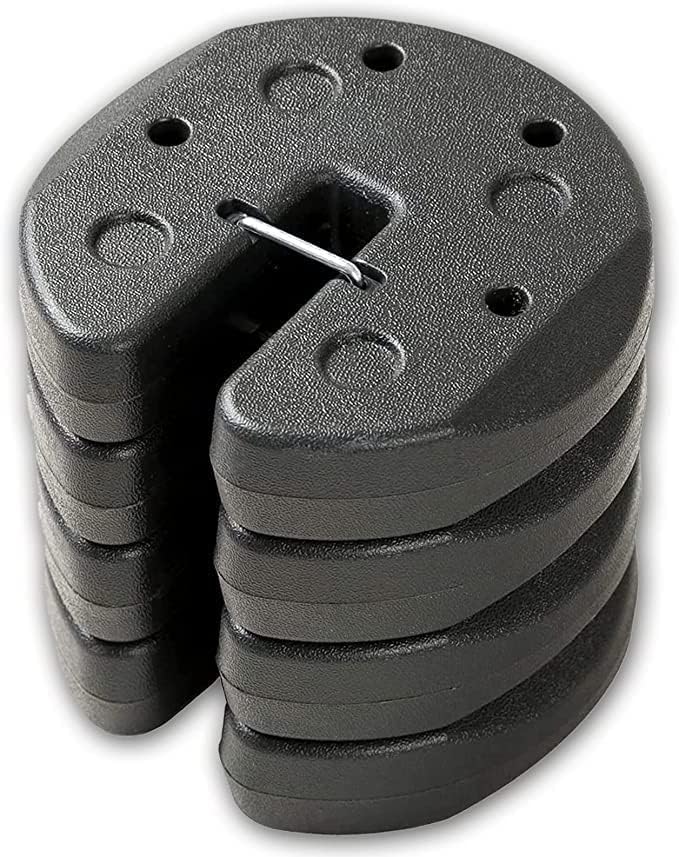 Plaque De Poids Pour Auvent Pop-up – 22LB (10kg) – Acier Et Caoutchouc – Noir