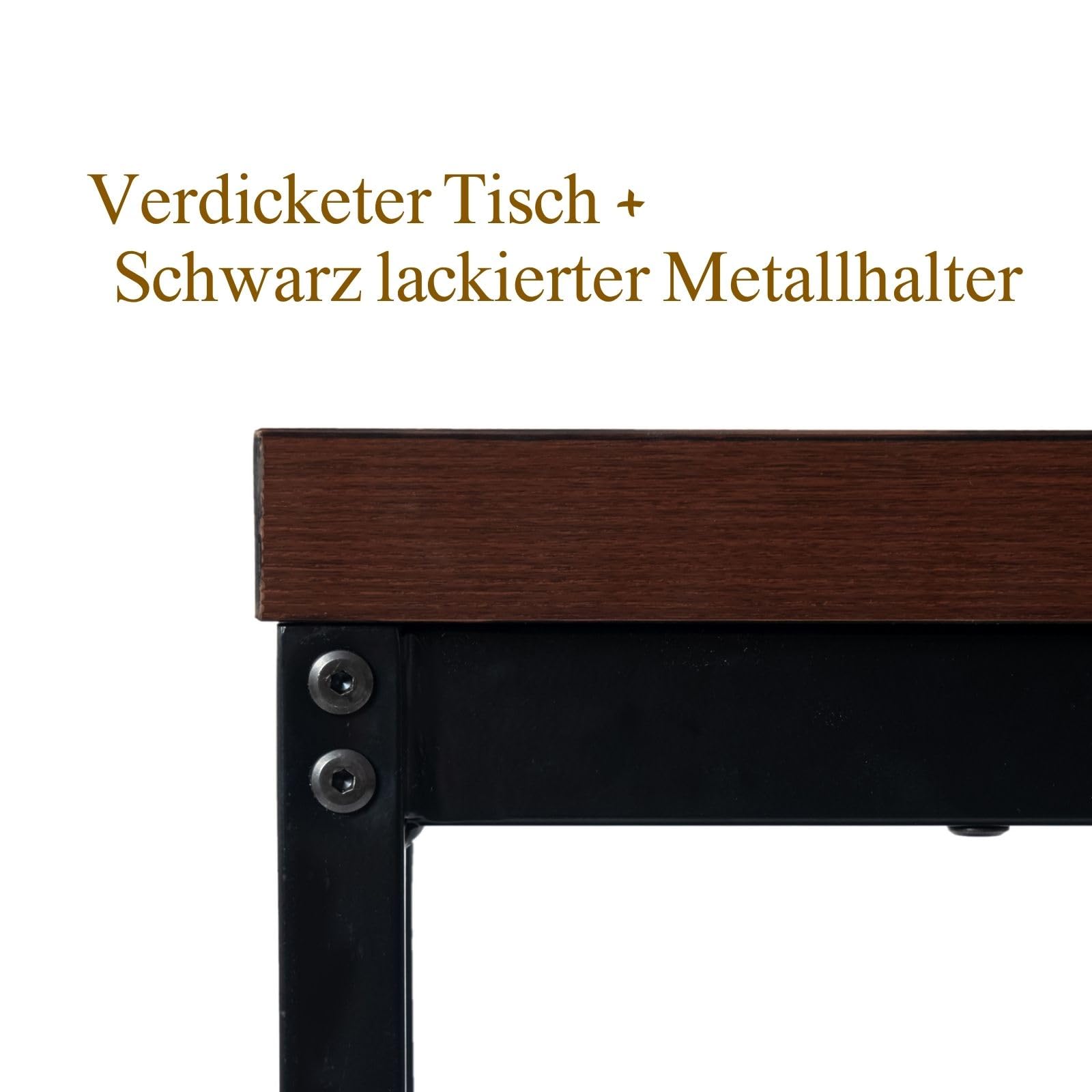 FurnitureR Moderno tavolo da conferenza, 120 x 70 cm, elegante pannello MDF e struttura in metallo, tavolo riunioni per 4 persone