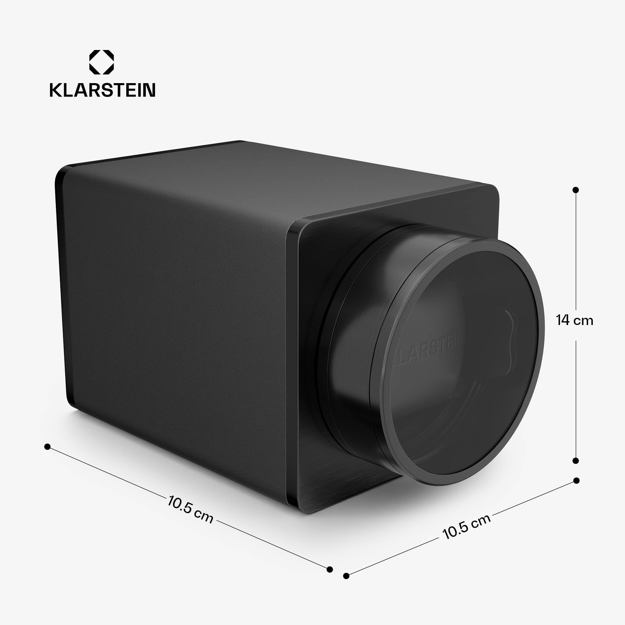 Klarstein TimeSync Uhrenbeweger – Leiser Mabuchi-Motor, veganes Leder, 5 TPD, Batteriebetrieb und Netzstrom, für 1 Automatikuhr, Schwarz – Uhrenbeweger für Automatikuhren