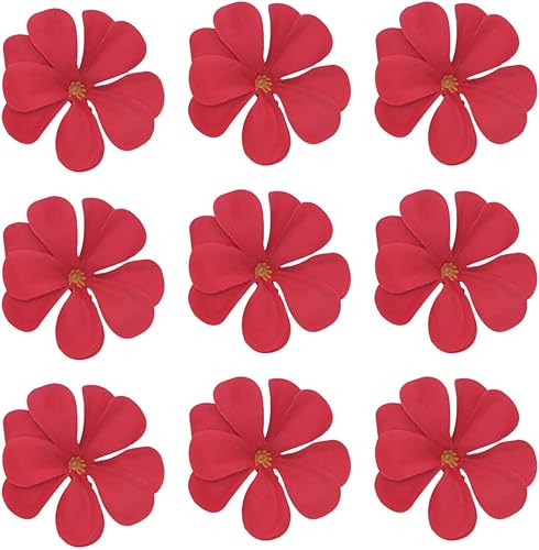 Miniatura 10 de 100 cabezas de flores artificiales de Plumeria Frangipani hawaiana de 2.8 pulgadas para bodas, guirnaldas, joyas, pinzas para el cabello, accesorios