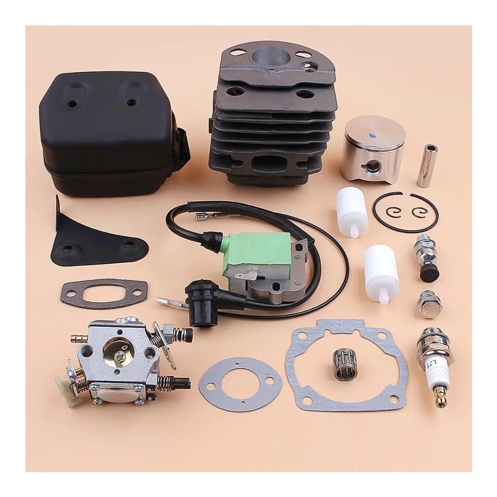 Kit carburateur et piston 45 mm pour tronçonneuse 51 55 avec bobine d'allumage
