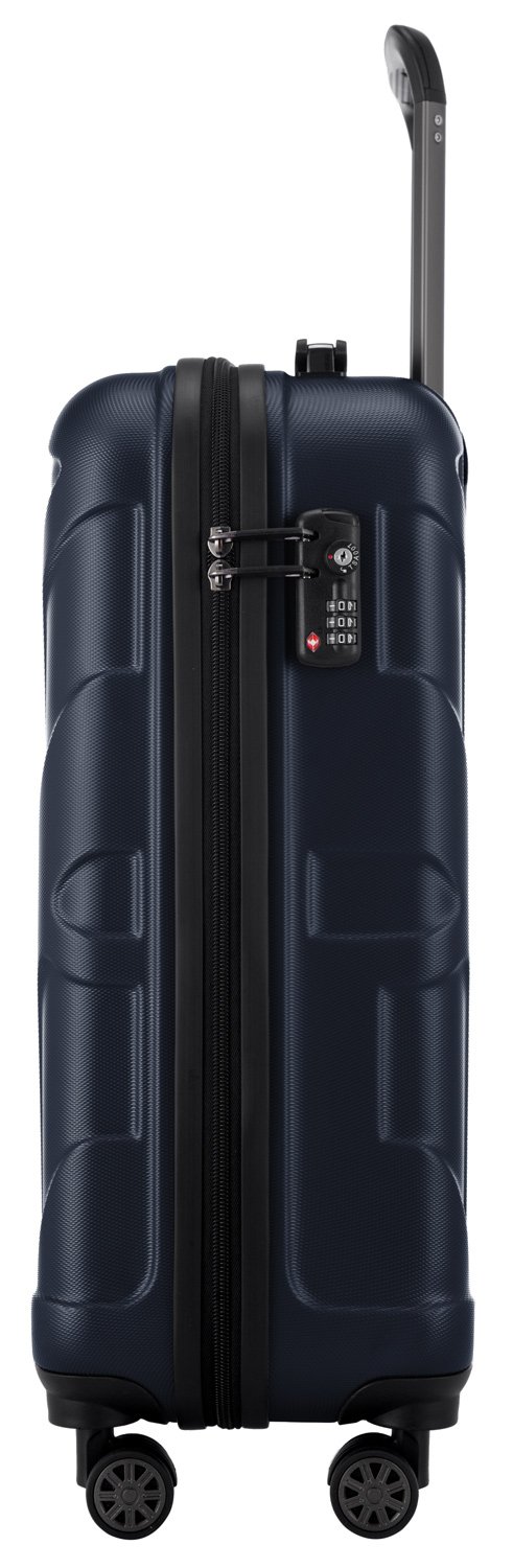 Suitline - Maleta de Mano rígida, Trolley 4 Ruedas, TSA, 55 cm, Aprox. 34 litros, 100% ABS Mate, Azul Oscuro - 4