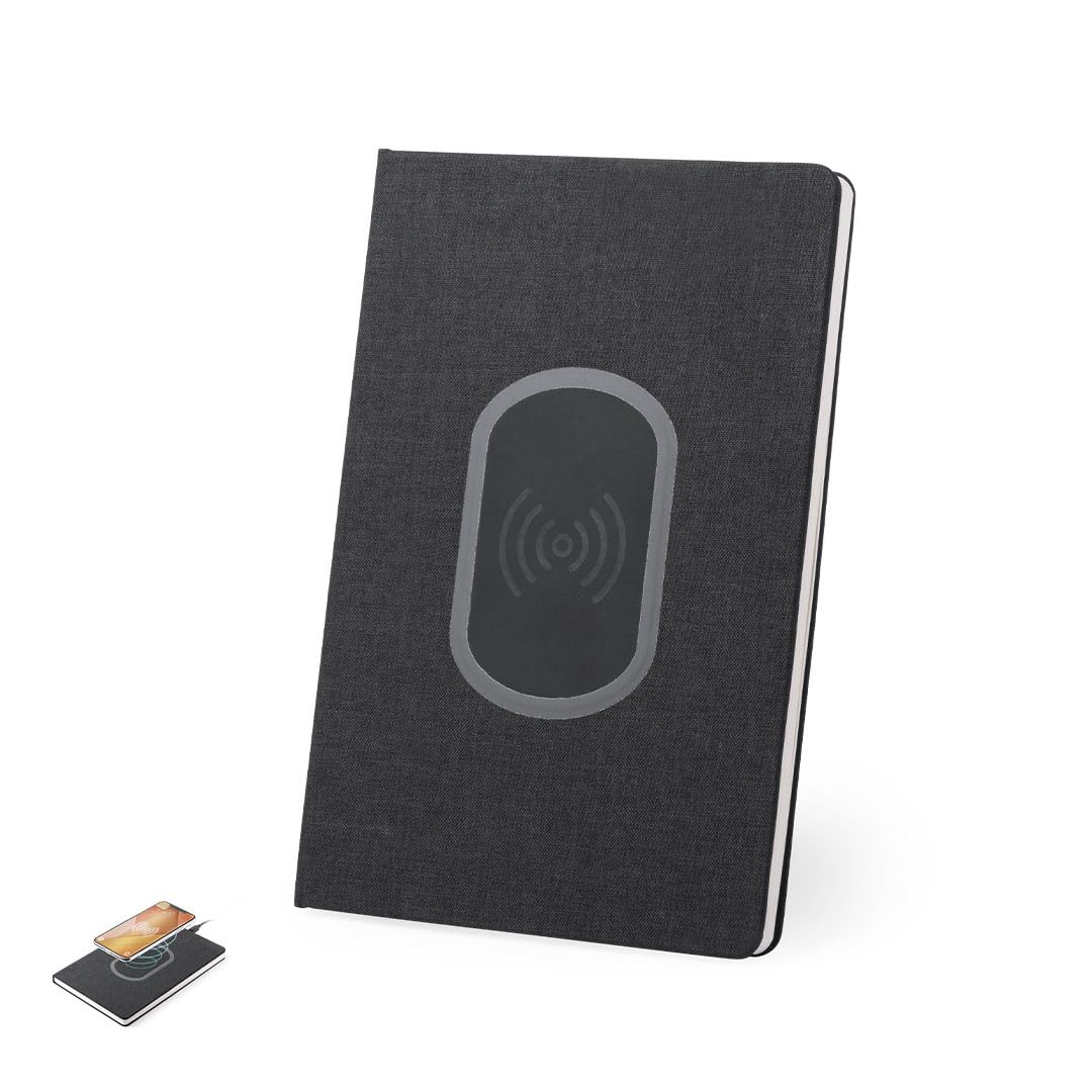 Block Notes Taccuino con Caricatore Wireless per Smartphone