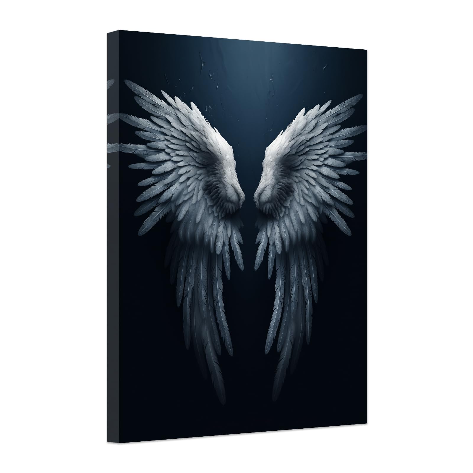 ZXHYWYM Angel Wings Canvas Wall Art Black And White Wall Decor Angel Wings Painting Abstract Wings Art Print for Home Living Room Bedroom Decor Framed (A, (60.00 x 90.00 cms)) — image 1