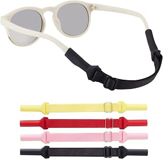 Baby Glasses Straps(5-8inch)-Adjustable Glasses Strap Sports Sunglasses Eyeglasses Holder Straps for Toddler and Infant-Eyewear Retainers for Boys and Girls age 0-3 years (4 pcs Multi color-2)