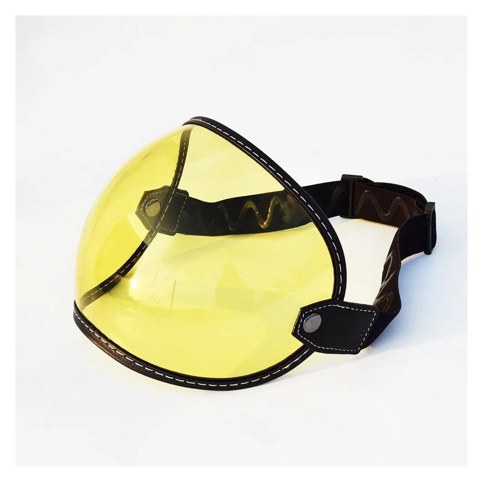 LNXXPC Helmet Visor Lens, Flip up Lens Bubble Visor Face Shield Mask for Bell Moto 3/Royal/SHOEI Retro Motorcycle Helmet Motorbike Helmet Lens Equipments(Yellow) : Automotive
