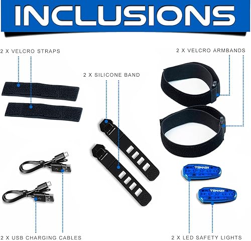 Miniatura 7 de Luces LED de seguridad recargables por USB (paquete de 2) - Luces estroboscópicas con clip para corredores, corredores, caminantes, niños, perros,