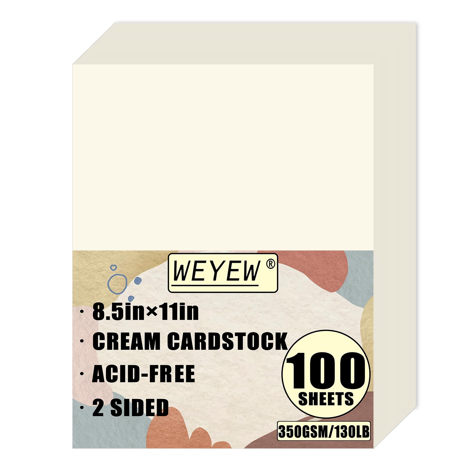 Weyew White Cardstock - 50 Sheets, 8.5" x 11" -18
