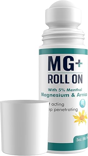MARS WELLNESS MG+ - Rollo de enfriamiento para aliviar el dolor (3 onzas), rollo de árnica de acción rápida en mentol, magnesio y árnica al 5 %,