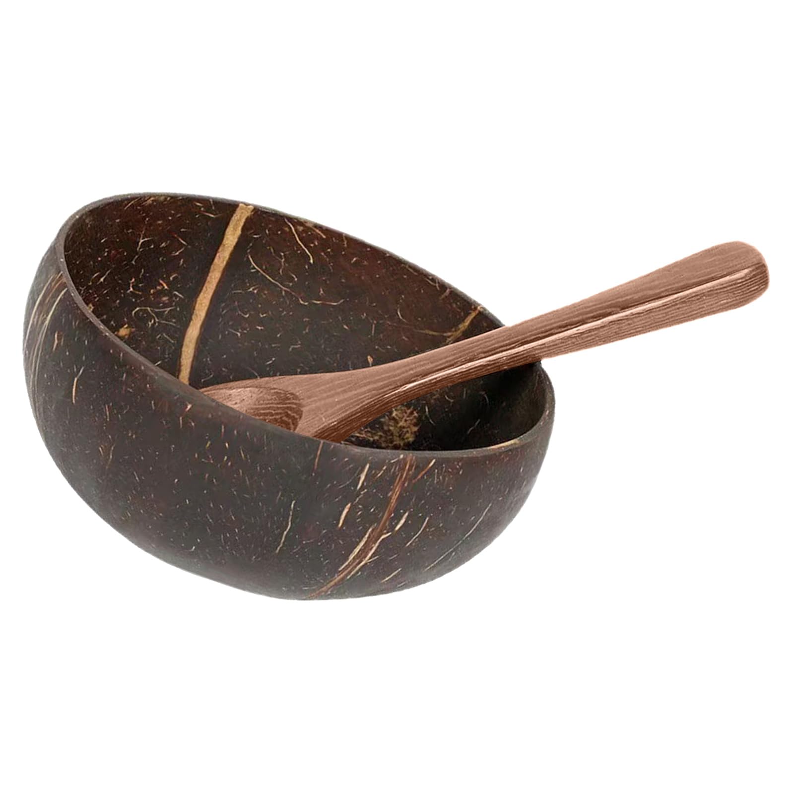 Kalttoy Coconuts Shell Bowl and Spoon Wood Salad Ramen Bowl for Salad Ramen and Lover Coconuts Wood Spoon