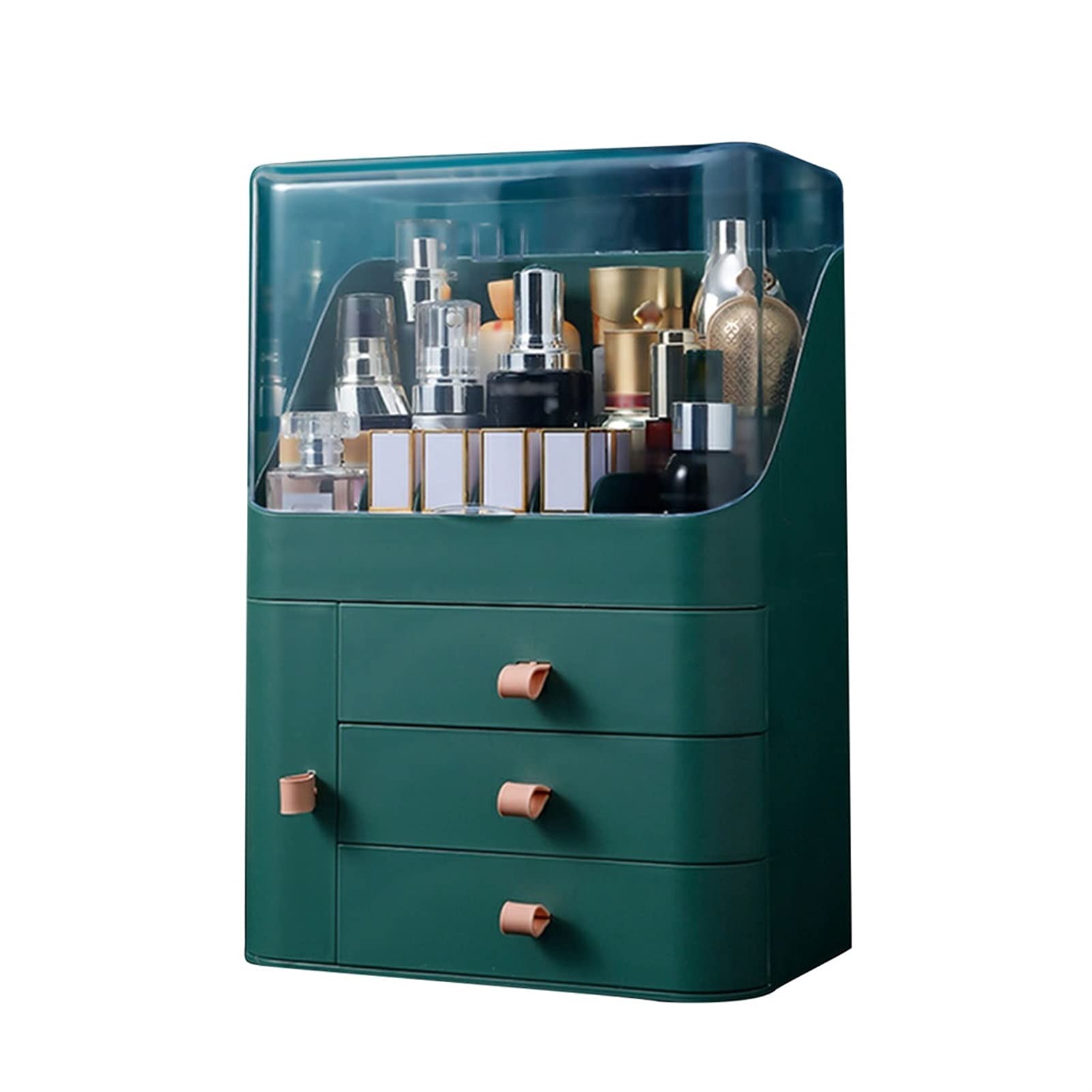 HDBCYUAZ Large capacity cosmetic storage box desktop skin care products dressing table makeup brush lipstick finishing shelf