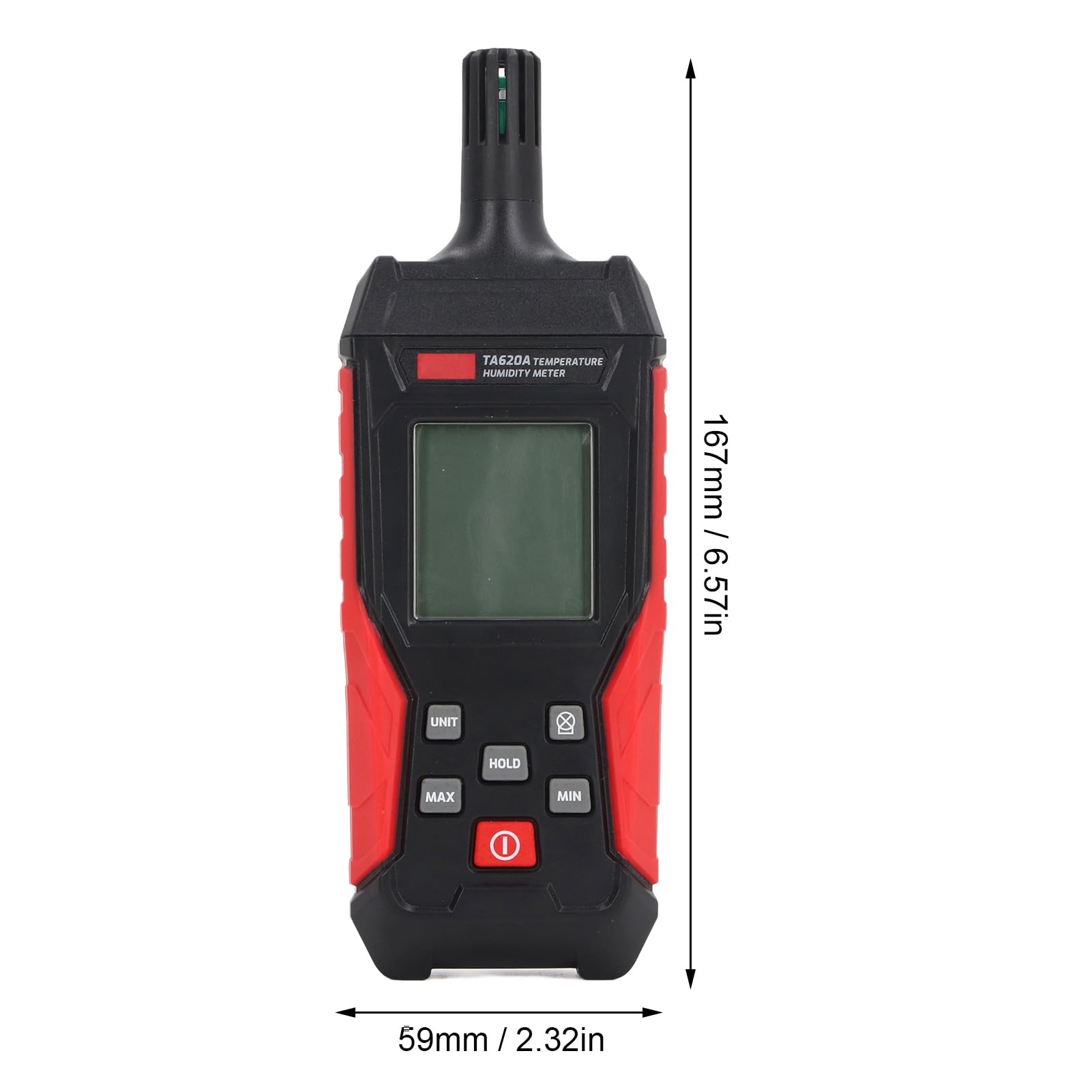 SIXRUN TA620A Misuratore di Temperatura e Umidità Ad Alta Precisione Igrometro Digitale Termometro con Memoria Dati Max/Min/Media Spegnimento Automatico per Uso Interno Ed Esterno