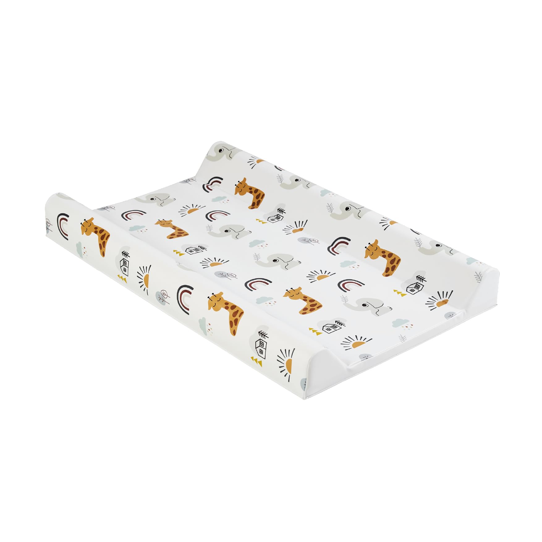 Ms BabyWorld - Matelas à langer flexible pour bébé | Rembourré, imperméable et portable | Facile à nettoyer, compact pour les voyages et un usage quotidien | PVC | Doux et durable
