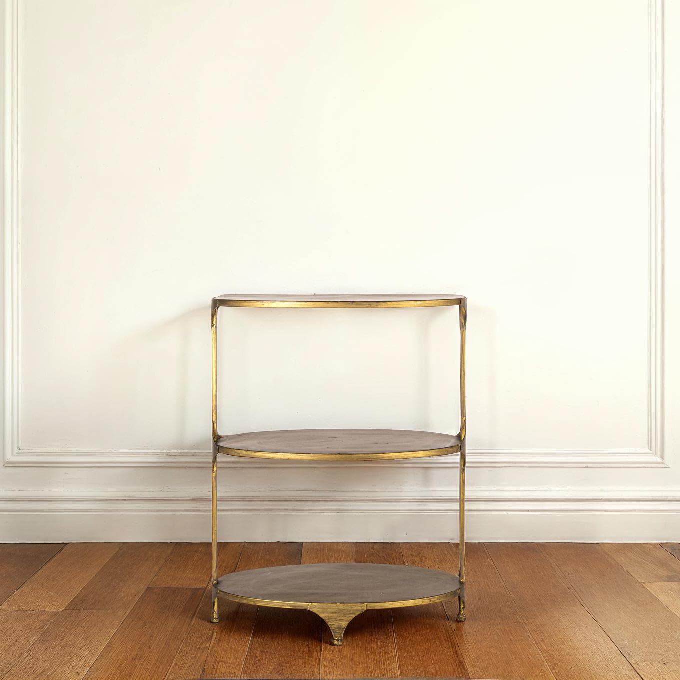 Amazon.com: Creative Co-Op Antique Gold Oval Metal 3-Tier Shelf