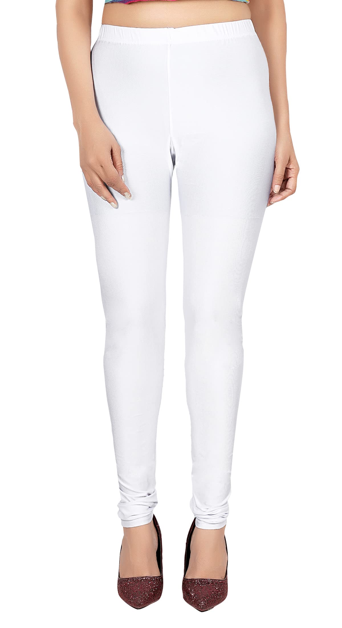 mixfit Women's Stretchable fit Satin Shiny Full Length Chudidar Leggings-picture-39