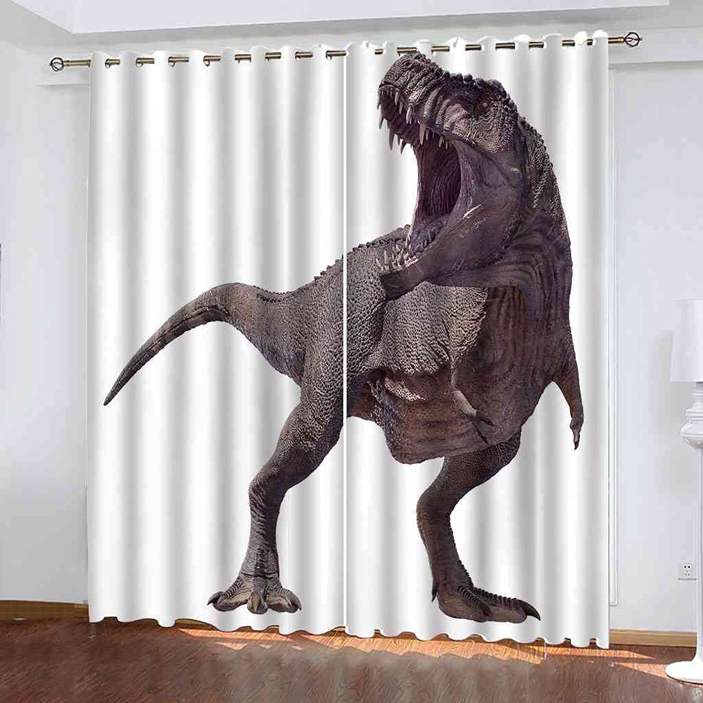 Rideau occultant enfant 264x160 cm thermique insonorisant dinosaure