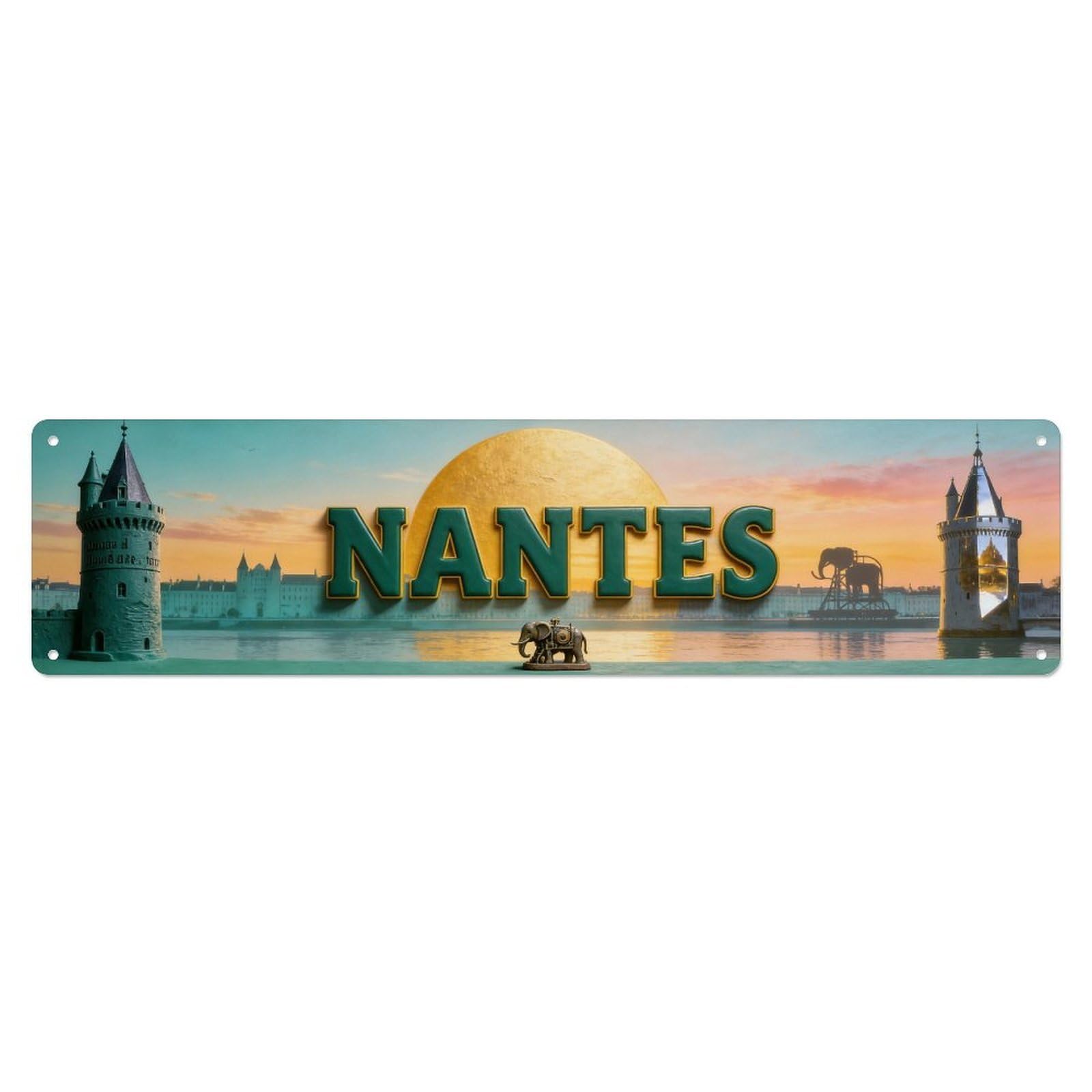 Nantes France Vintage Metal Tin Sign