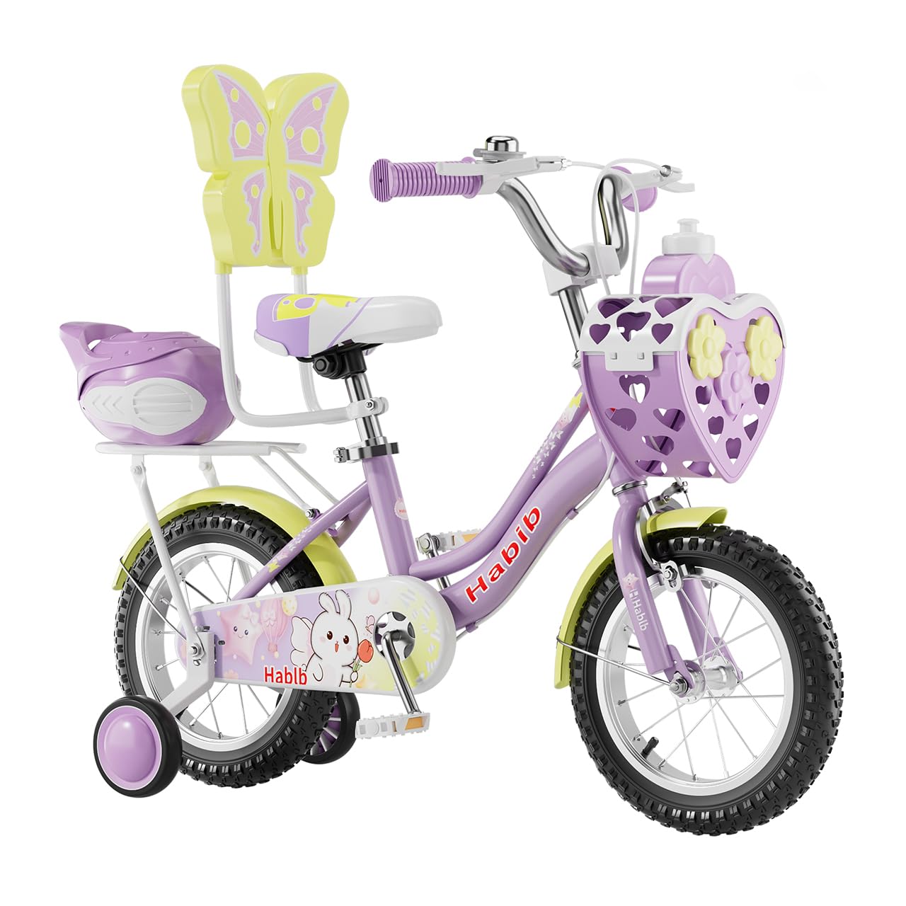 Habib Kinderfahrrad Mädchen Prinzessin 12 14 16 Zoll, Korb & Box