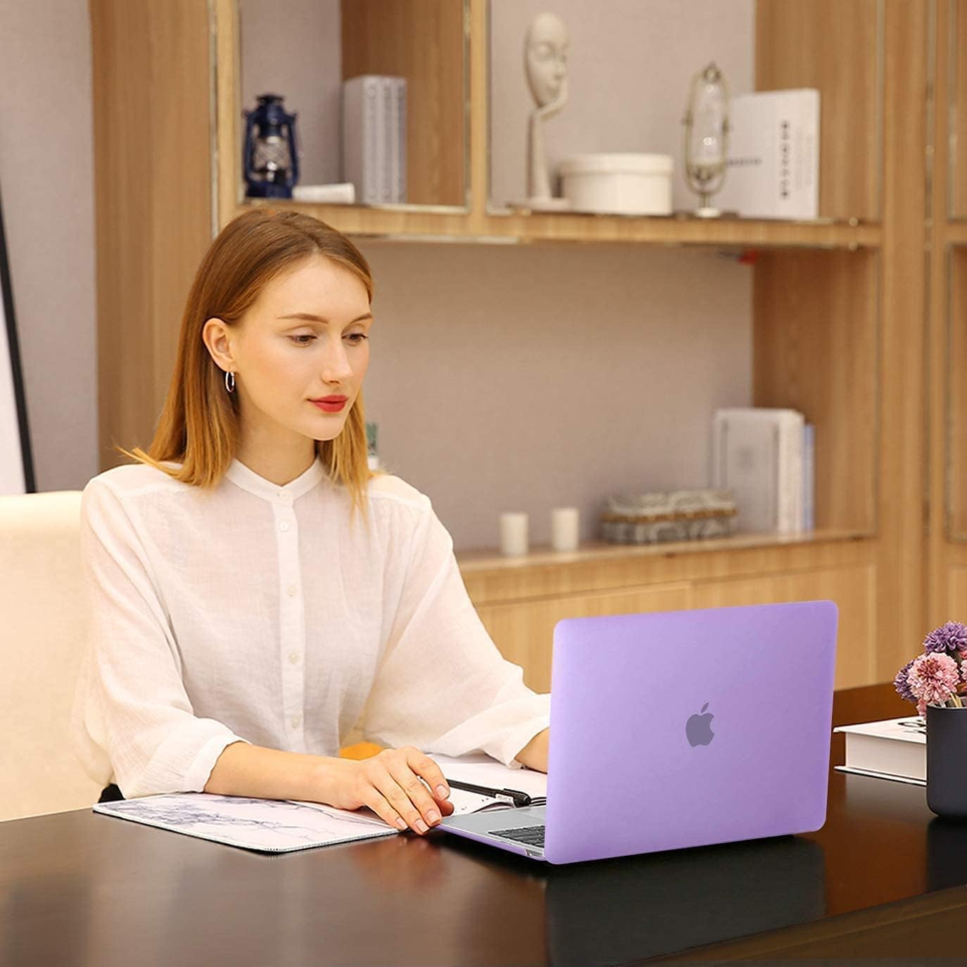 MOSISO Compatible with MacBook Pro 13 inch Case 2016-2020 A2338 M1 A2289 A2251 A2159 A1989 A1706 A1708, Plastic Hard Shell&Multifunctional Briefcase&Keyboard Skin&Screen Protector&Pouch, Light Purple