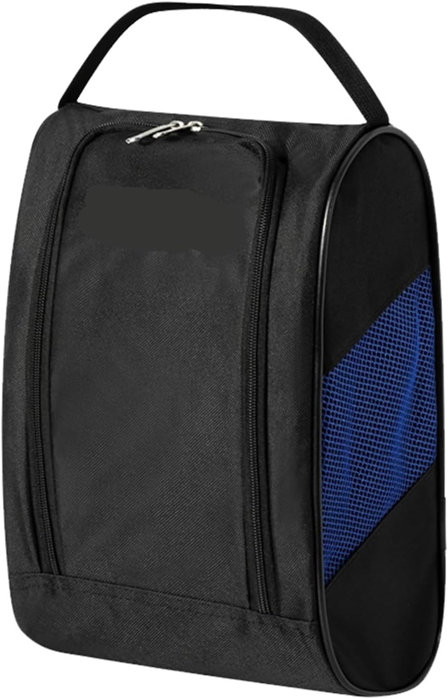 Golf Shoes Bag Unisex Golf Shoe Holder Bag Portable Nylon Carrier Bags with Zipper Hand-Held Breathable Light for Outdoor Sports(Black Blue)